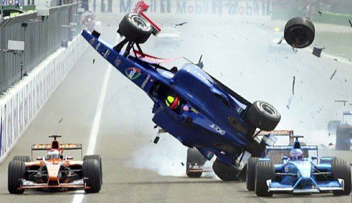 Heftiger Crash beim Formel 1 Rennen