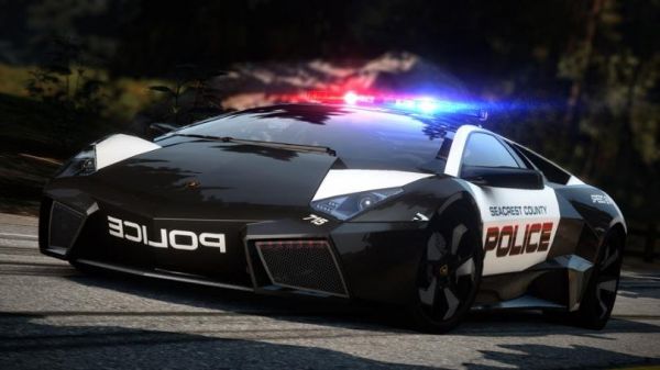 Polizei Lamborghini in schwarzer Farbe