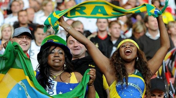 Brasilianische Fussball Fans bei der WM