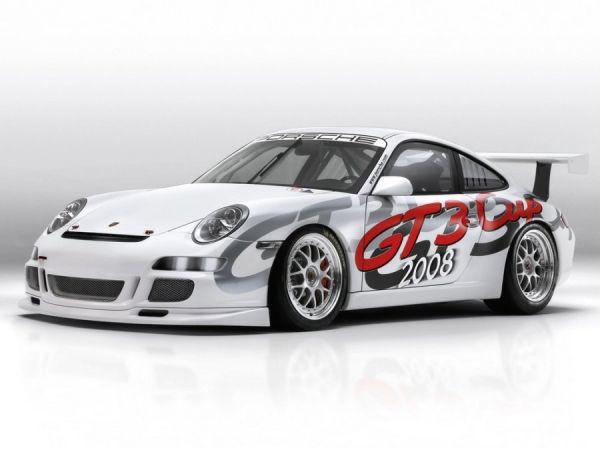 Weißer Porsche GT3